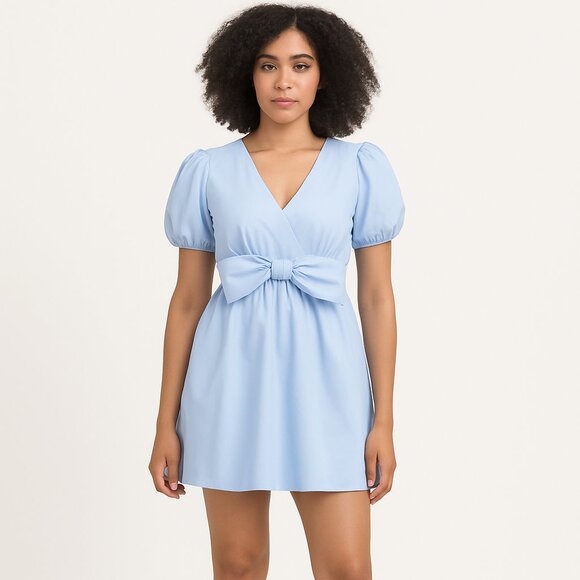 MOON RIVER Bow Flare Mini Dress - Picture 6 of 9